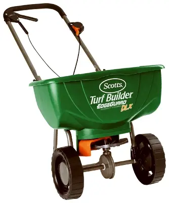 Turf Builder Edge Guard Deluxe Broadcast Spreader Model 76232