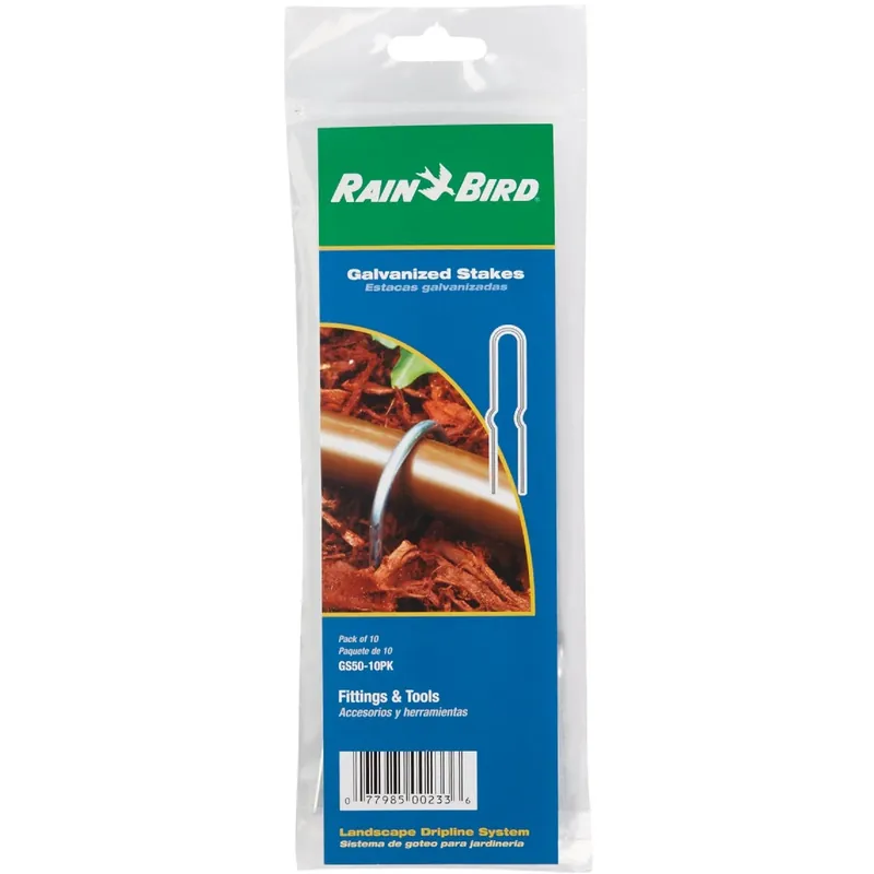 Rain Bird For 1/2 In. Tubing Drip Irrigation Tubing Stake 6 In. H 10 Pk