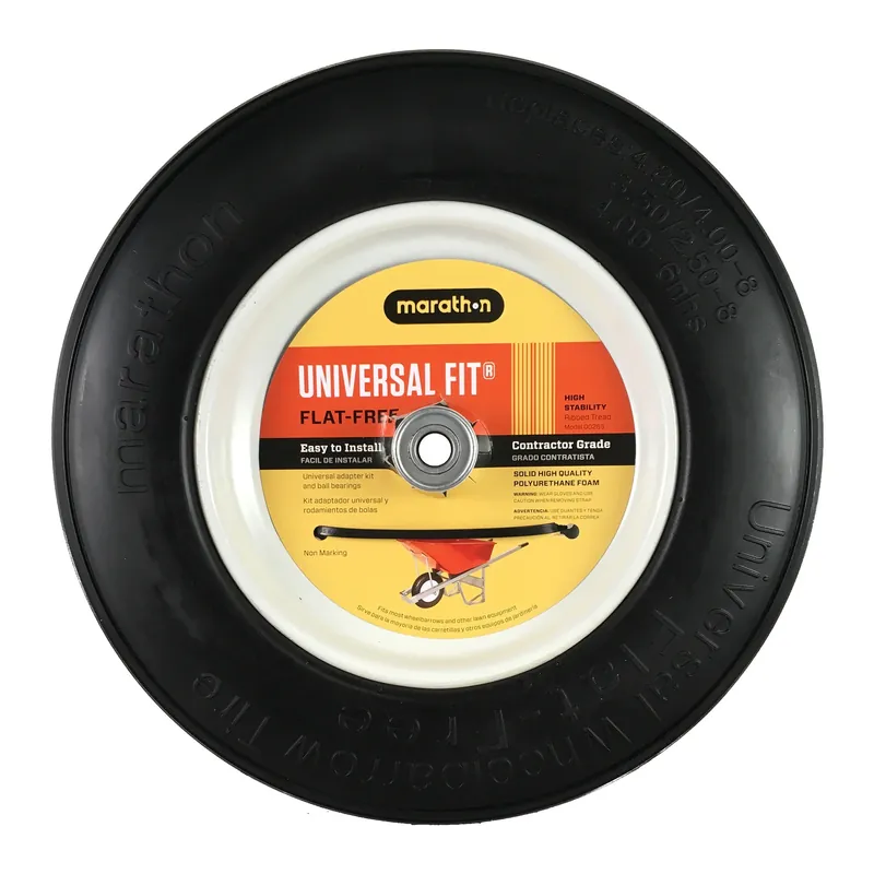 Marathon Universal Fit 8 In. D X 14.5 In. D 300 Lb. Cap. Centered Wheelbarrow Tire Polyurethane 1 Pk