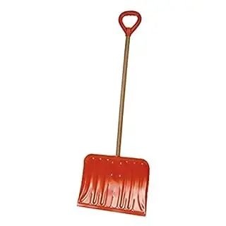 1213-1 Steel Snow Shovel With 18 In. Blade And Non-stick Coating - Orange