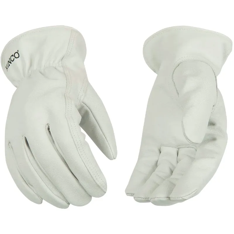 Men‘s Large White Goatskin Leather Driver Glove - Durable & Comfortable
