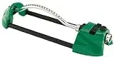 Heavy-duty Metal Oscillating Sprinkler, 3000 Sq. Ft. Coverage, Green