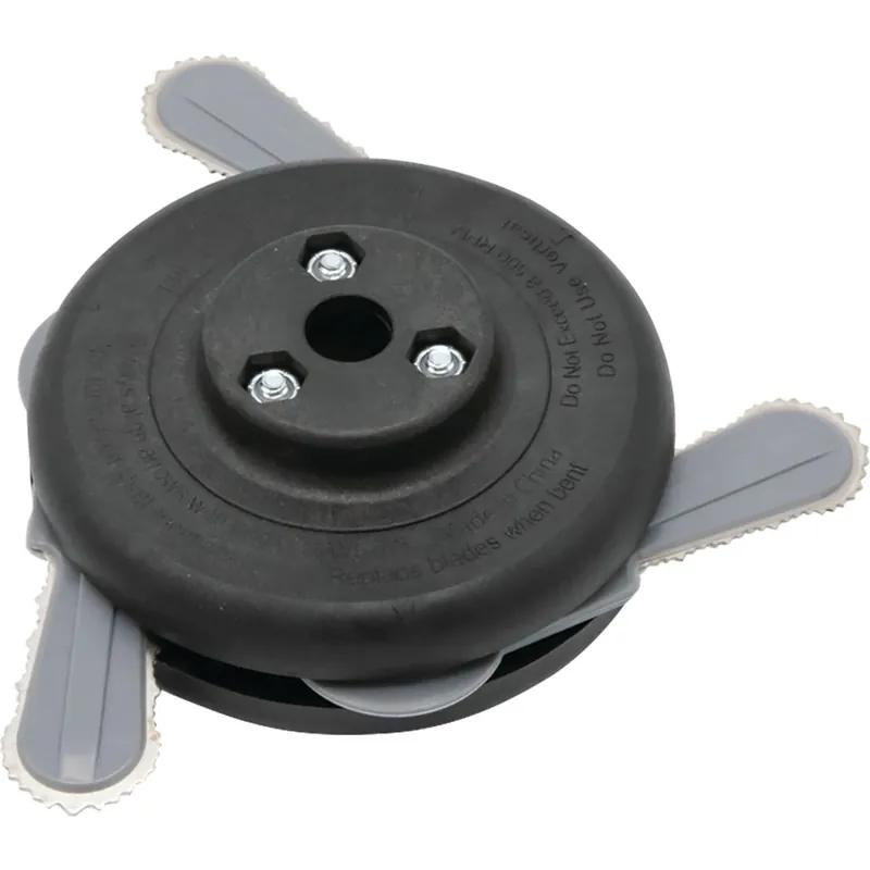 Brush Cutter Fixed Head Trimmer Head With Metal Blades And Adapter Kit