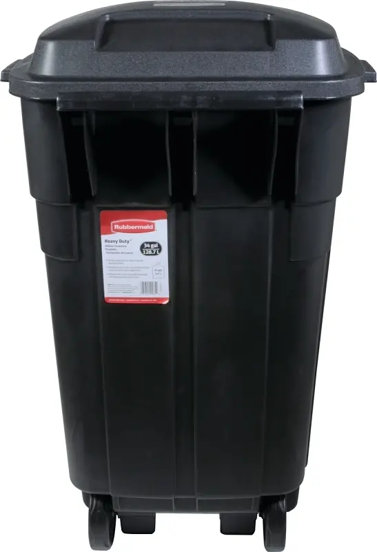 34 Gallon Heavy-Duty Wheeled Trash Can