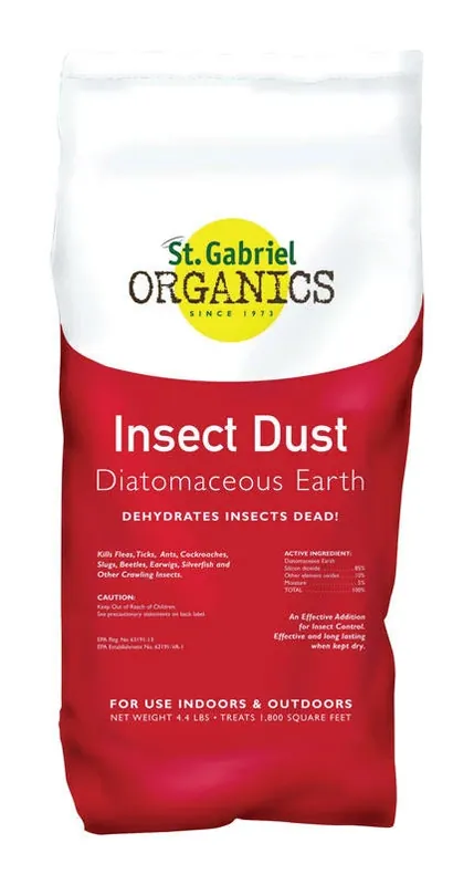St. Gabriel Organics 4‑lb Organic Diatomaceous Earth Insect Dust – Ant & Cockroach Control