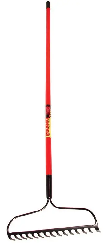 63184 15-tine Forged Steel Bow Rake With 60 In. Fiberglass Handle