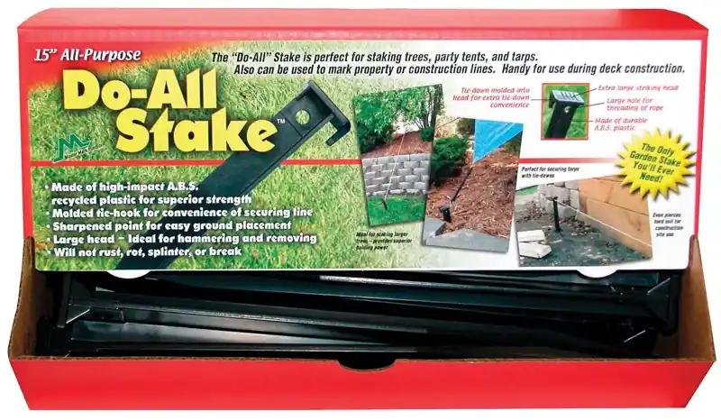 Do-all 15 In. Black Plastic Tree And Plant Stake - Durable Multi-purpose Support