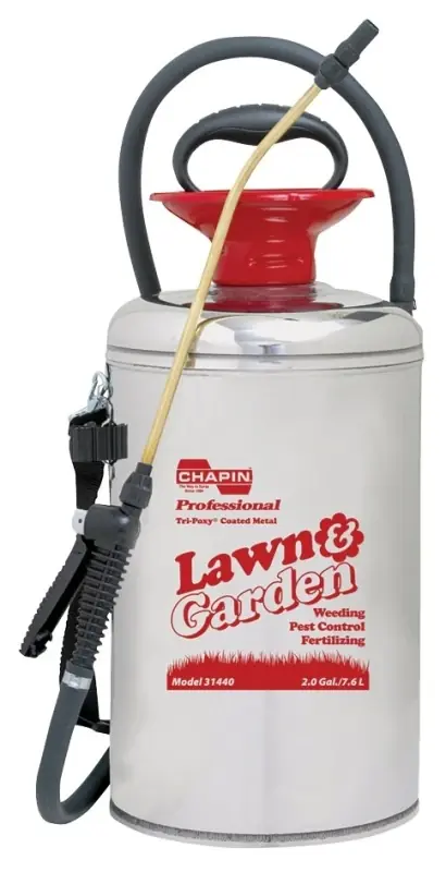 2 Gallon Stainless Steel Tank Sprayer With Adjustable Tip And 42 Inch Hose