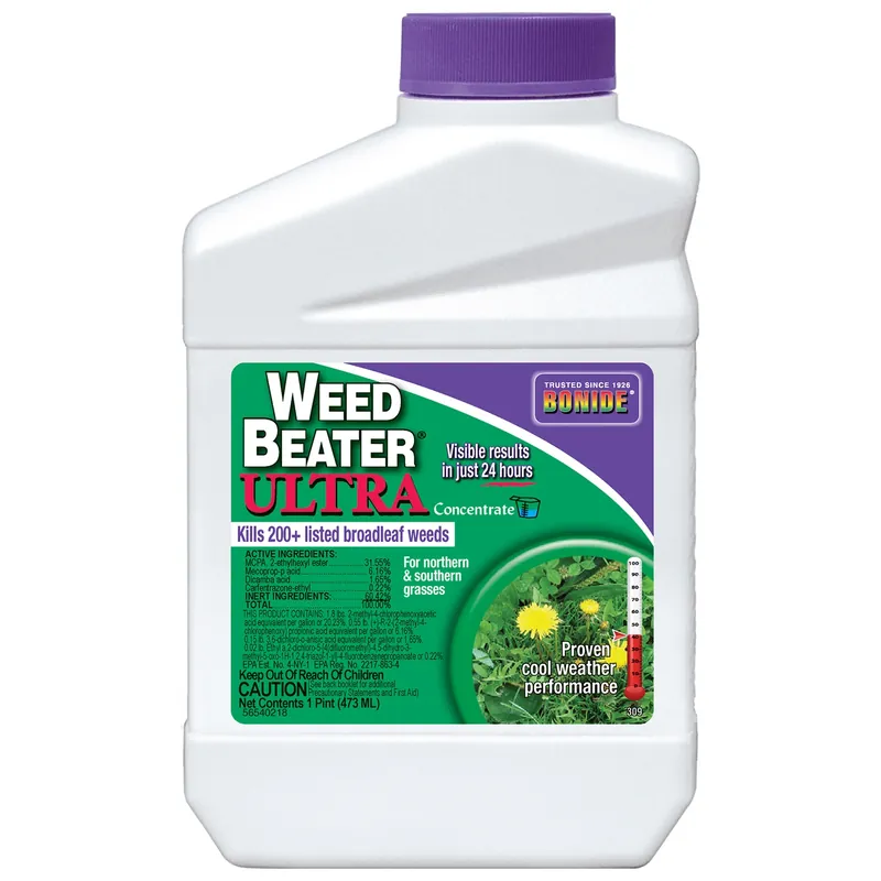Weed Beater Ultra Fast-Acting Protection Against Broadleaf Weeds In Warm & Cool Weather, 16 Oz. Concentrate