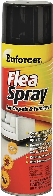 Flea Spray For Carpet & Furniture, 14 Oz.