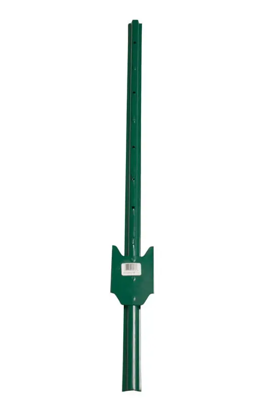 36 In. H 14 Gauge Powder Coated Green Steel U-post