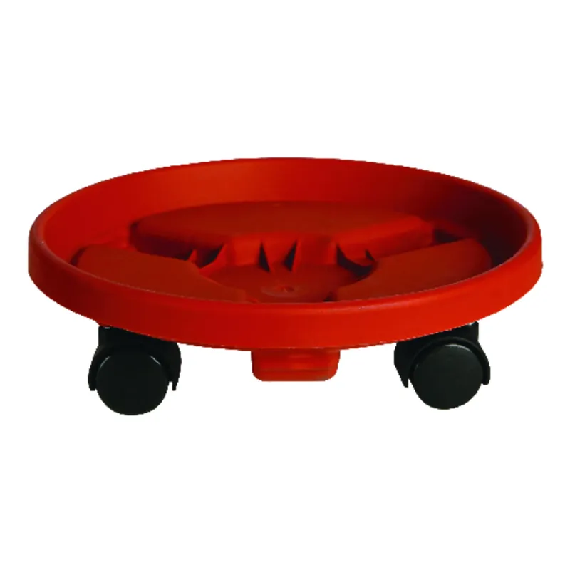 3.6 In. H X 11.9 In. D Resin Plant Caddy In Terracotta Clay