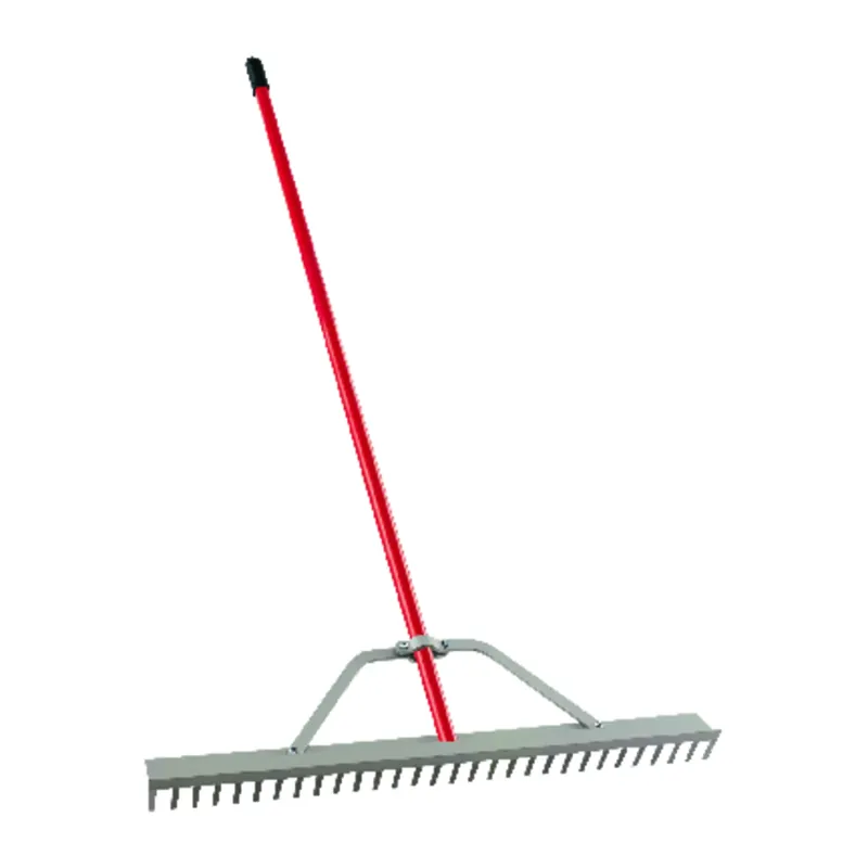61 In. Aluminum Landscape Rake With 30 Tines And Comfort Grip Handle