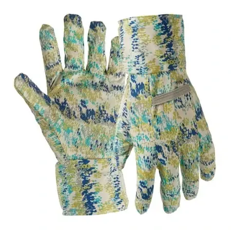 Digz 7342-26 Canvas Garden Gloves With Dots, Medium