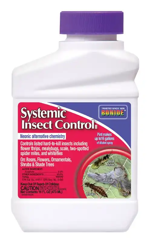 Systemic Insect Control, Long Lasting Insecticide For Outdoor Gardening, 16 Oz. Concentrate Makes 16 Gallons