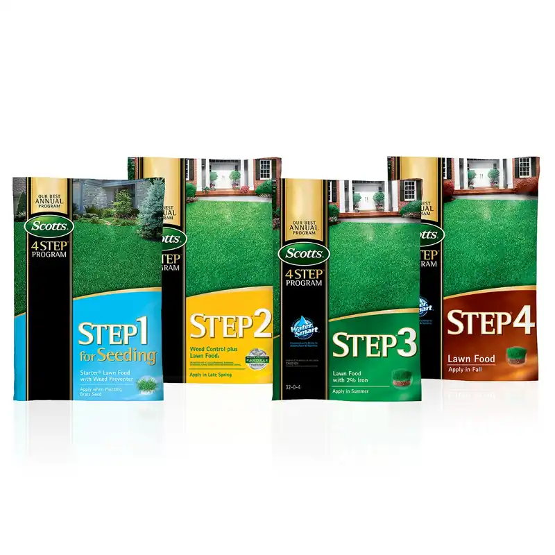 4 Step Seeding Annual Program Lawn Fertilizer For All Grasses 5000 Sq Ft