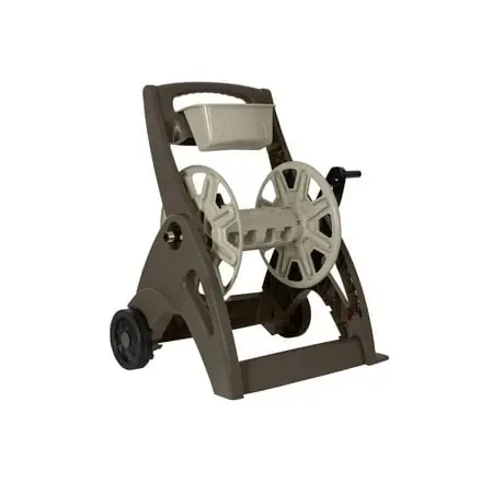 225-foot Capacity Hose Cart With Brass Inlet And Outlet - Java Color