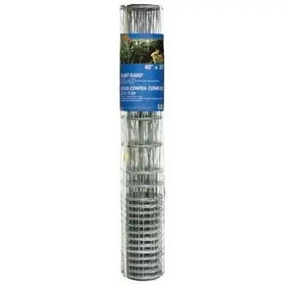 Galvanized Welded Wire Mesh Rabbit Fence, 1 X 4-In. Mesh, 28-In. X 50-Ft.