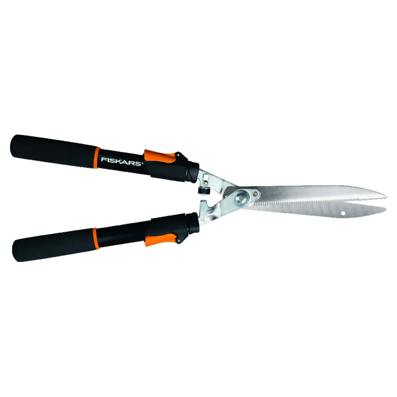 10 In. Steel Serrated Hedge Shears With Telescoping Handle