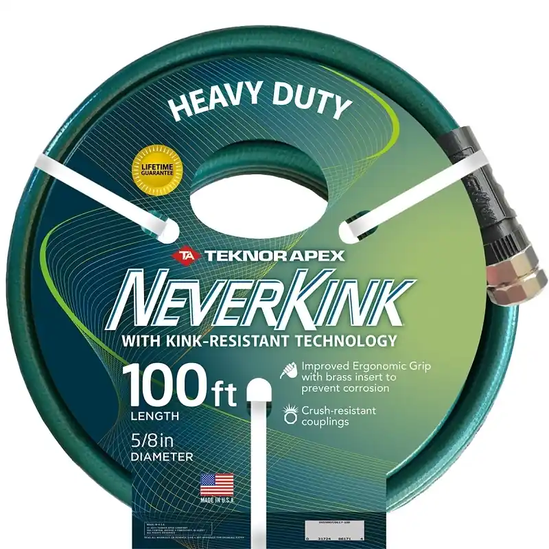 Heavy Duty Garden Hose 5/8 In X 100 Ft With Brass Couplings