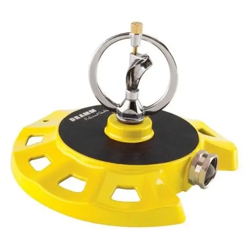 10-15073 Yellow Colorstorm Spinning Sprinkler For Efficient Lawn Watering