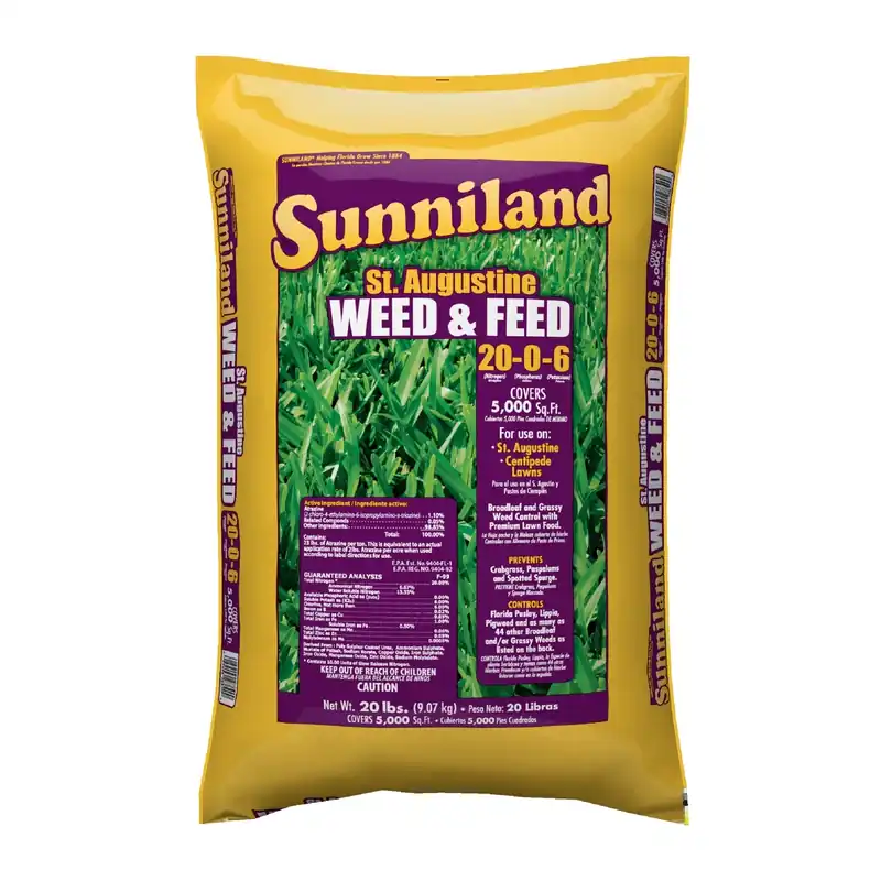 20-0-6 Weed & Feed Lawn Fertilizer For St. Augustine Grass, 20 Lb, 5000 Sq Ft