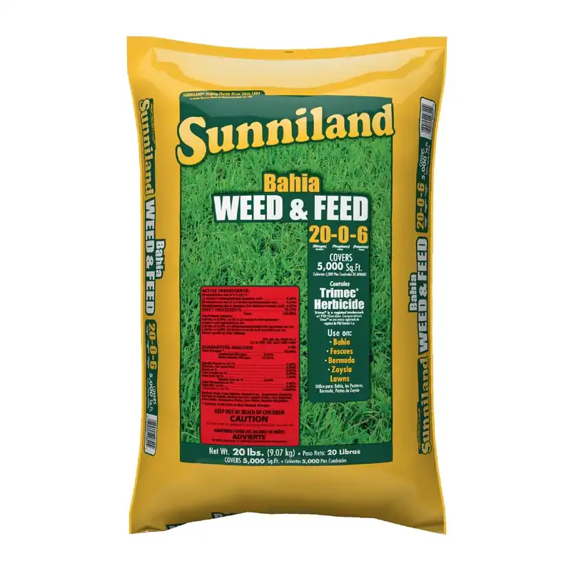 20-0-6 Bahia Weed & Feed Lawn Fertilizer 20 Lb For 5000 Sq Ft