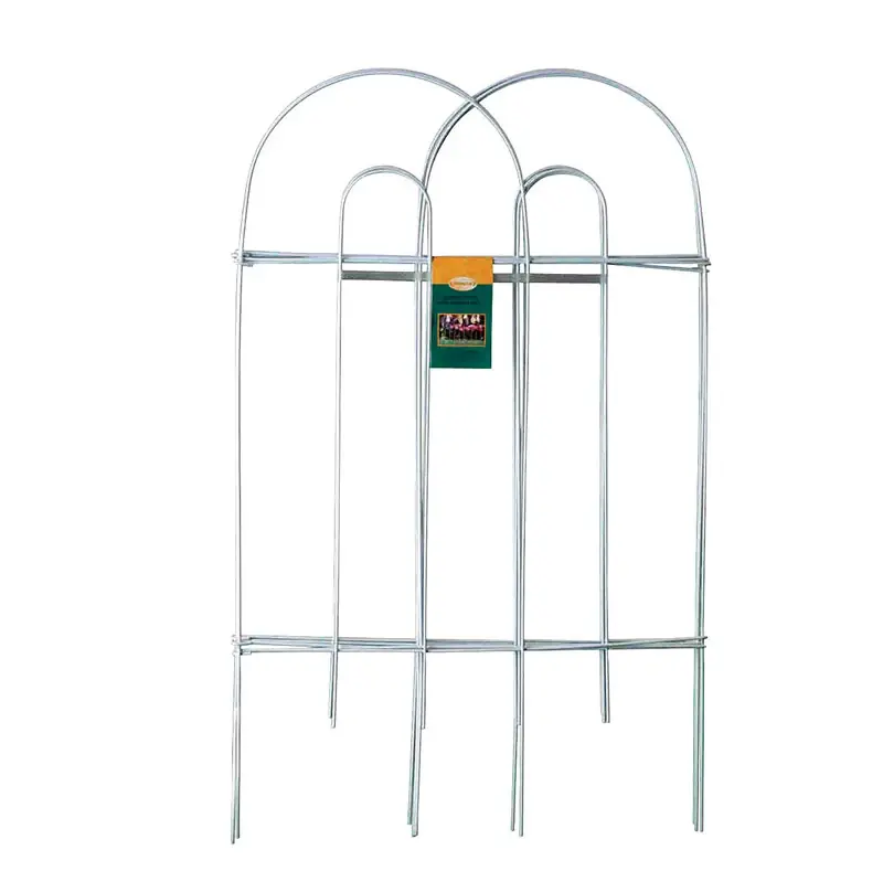 White Round-Top Garden Fence, 32-In. X 8-Ft.