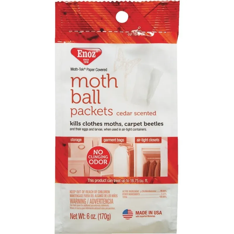 Moth-Tek Cedar Scent Moth Ball Packets, 6 Oz.