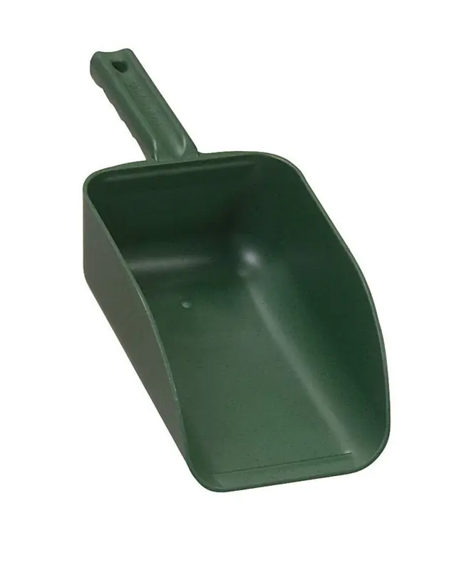 Poly Hand Scoop, Green, 1-Qt.