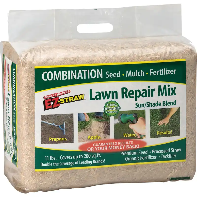 EZ-Straw Lawn Repair Sun/Shade Mix, 11-Lbs., 200-Sq. Ft. Coverage