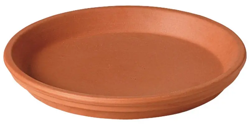 Deroma 4 Inch Diameter Clay Traditional Plant Saucer Terracotta