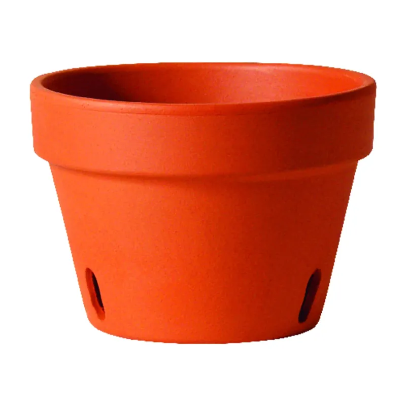 Deroma 3.8 In. H X 5.1 In. D Clay Orchid Planter Terracotta