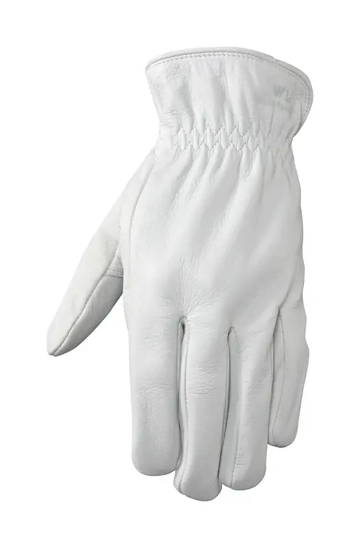 Large Goatskin Leather Driver Gloves - Pearl Gray, Model 1720l