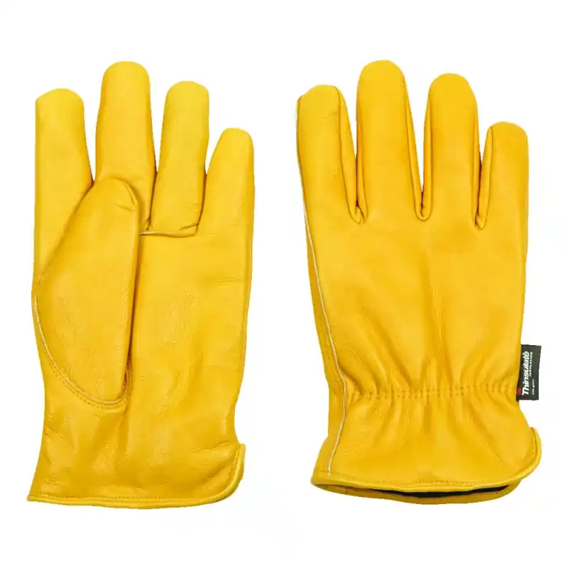 Men‘s Insulated Cold Weather Gloves Tan/yellow Large