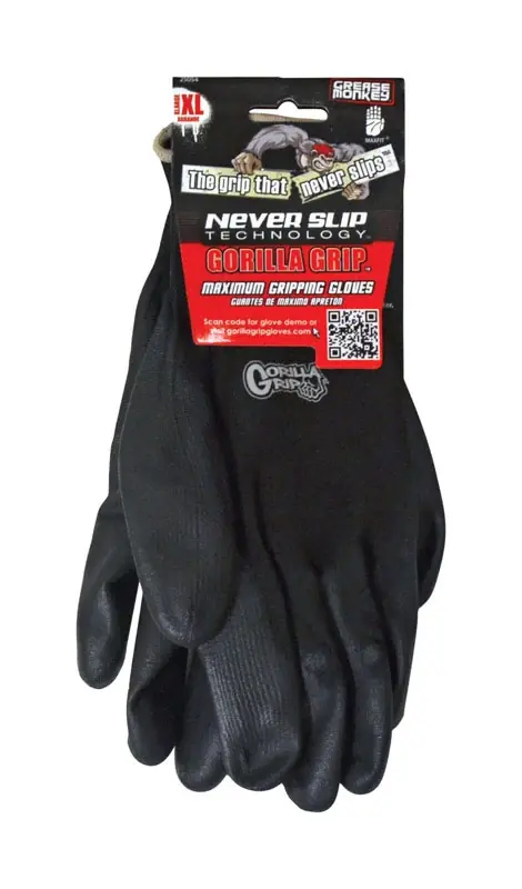 Gorilla Grip Mechanic Gloves Black Xl - Indoor/outdoor Use