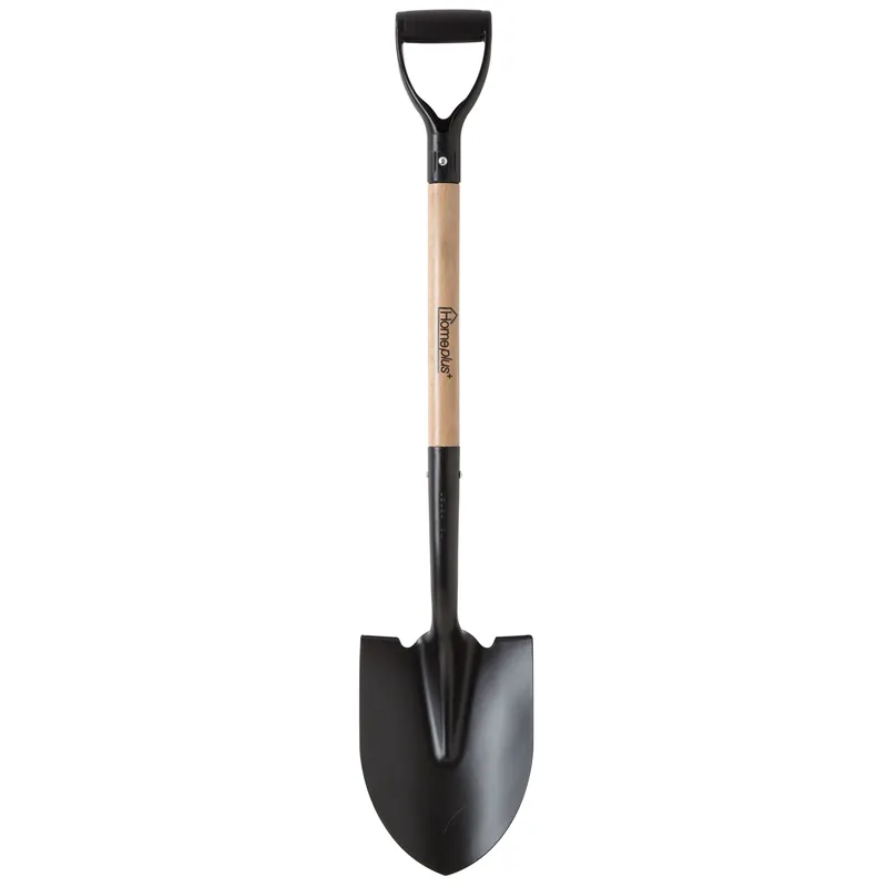 Home Plus 39 In. Steel Round Digging Shovel Wood Handle