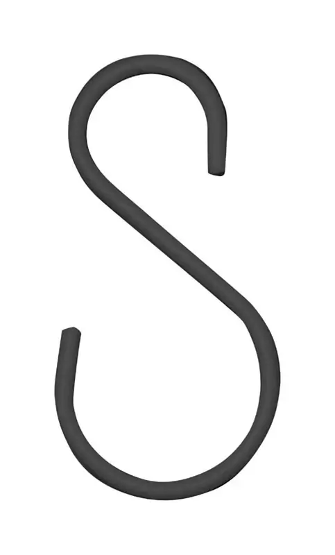 Panacea Black Steel S-Hook Extender Hook 2 Pk