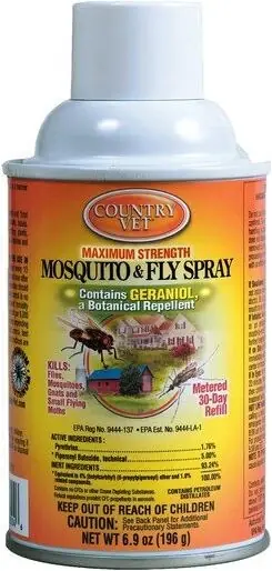 D-34-2033cv Country Vet Maximum Strength Metered Mosquito & Fly Spray 6.9 Oz.