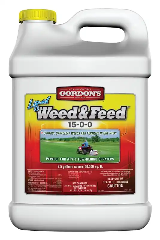 Liquid Weed & Feed, 15-0-0 Formula, Covers 50,000 Sq. Ft., 2.5 Gallon Concentrate