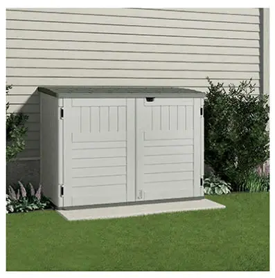 Storage & Garbage Can Shed, Double-Wall Resin, 70-Cu. Ft.