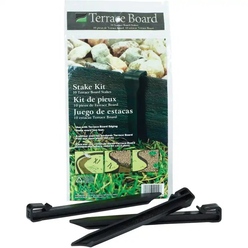 Master Mark Terrace Board 10 In. H Plastic Black Stake Kit