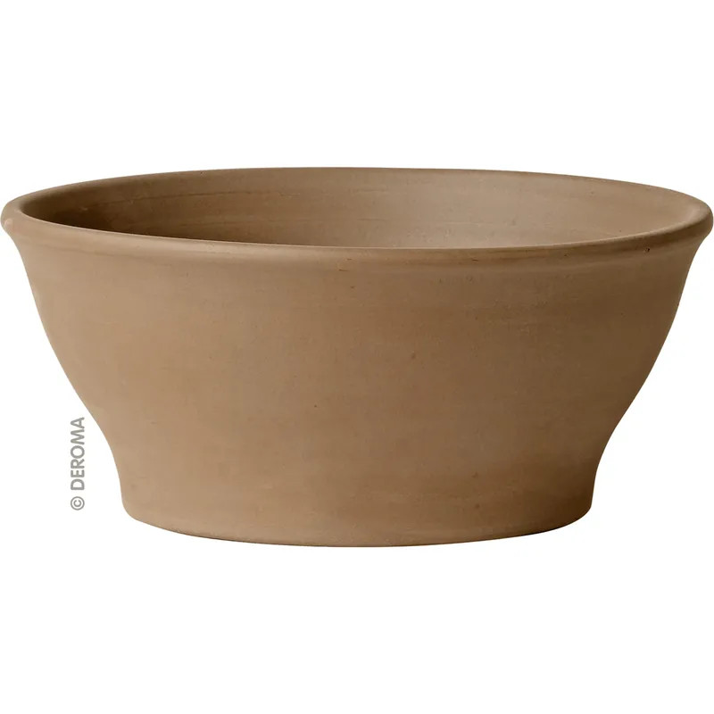 Bowl Planter, Moka Terra Cotta Clay, 12.6-In.