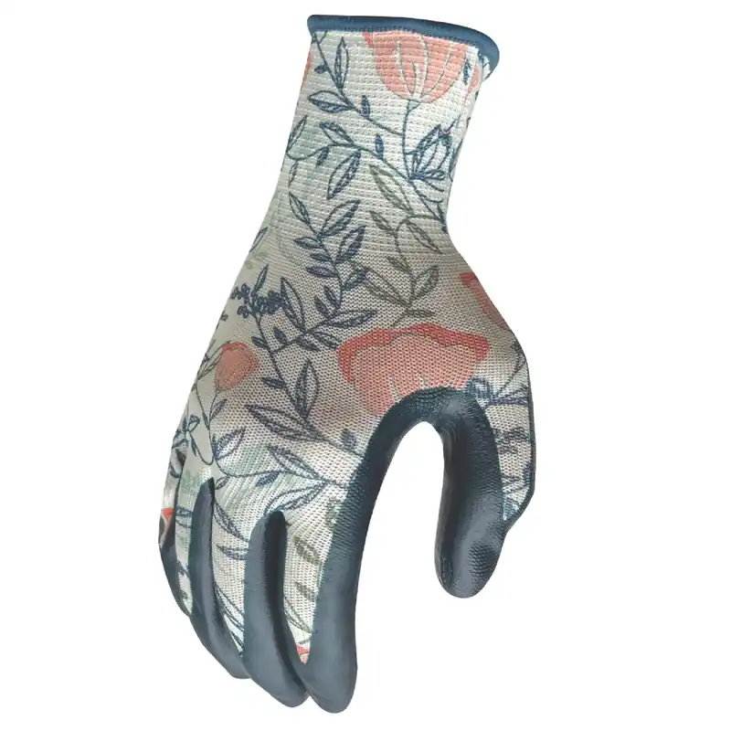 Small Nitrile Multicolored Gardening Gloves With Nonslip Grip And Reinforced Palm