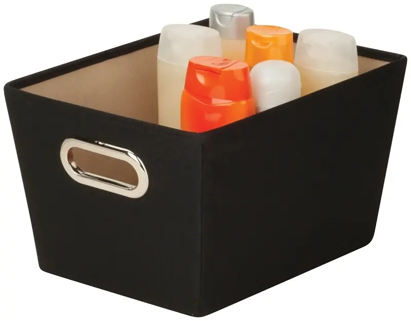 Honey-can-do Black Fabric Storage Bin 7-9/16 In. H X 9-13/16 In. W X 13 In. D