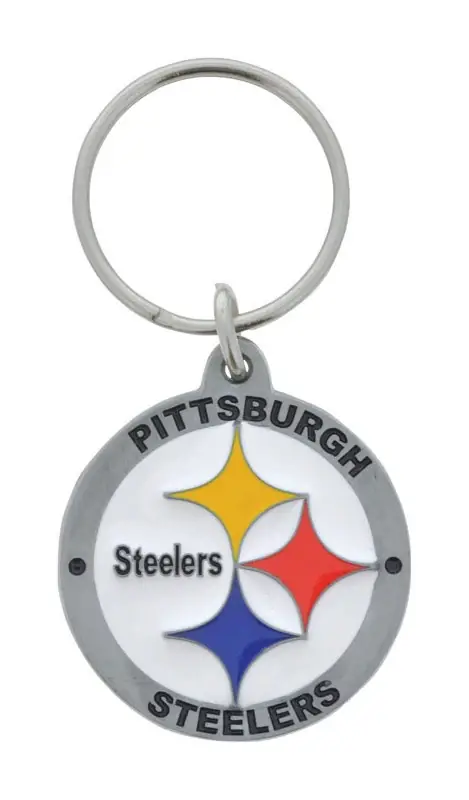 Nfl Pittsburgh Steelers Tempered Steel Split Ring Keychain - Model 710887