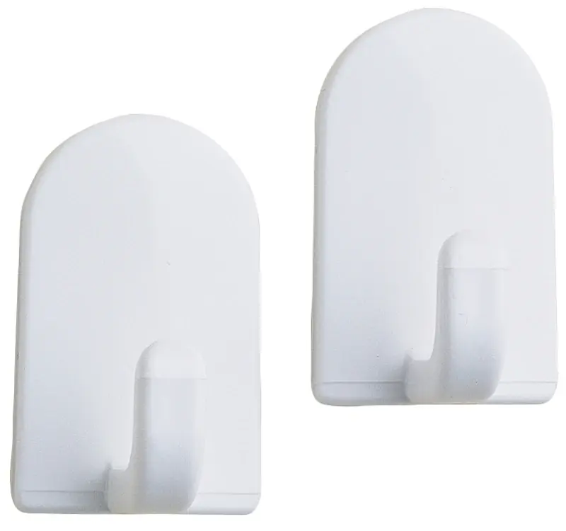 IDesign 1.5 In. L White ABS Mini Hook 6 Pk
