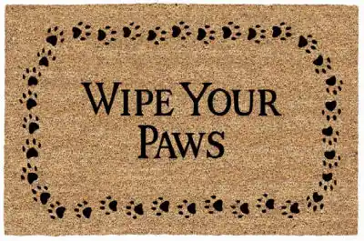 Doormat, Wipe Your Paws , 18 X 30-In.