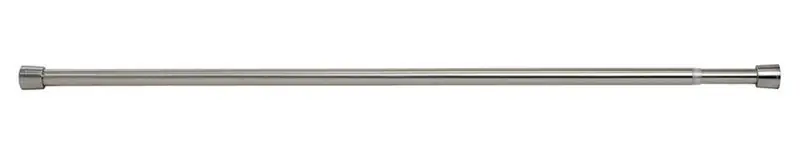 Adjustable Shower Curtain Rod 75 In. L Satin Brushed Silver Stainless Steel