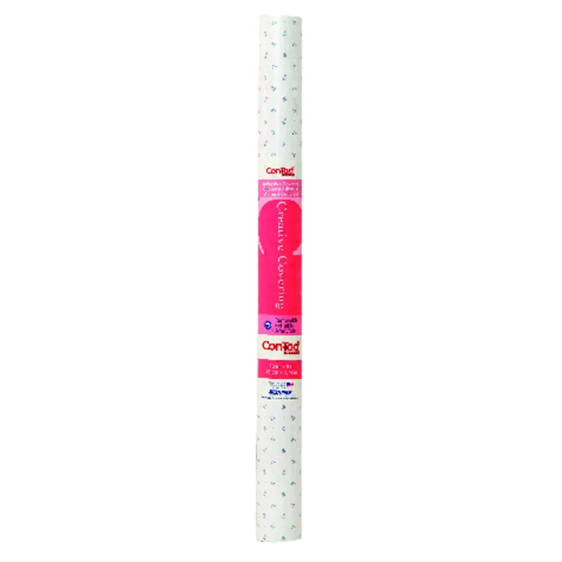 18 In. X 9 Ft. Rosebud Self-adhesive Shelf Liner